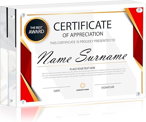 LaVie Home Marco de fotos acrílico de 8.5 x 11 pulgadas, 1 paquete, marco transparente de doble cara, soporte de exhibición de escritorio