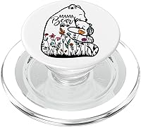 Vista 8 de Mama Bear Wildflower Vintage Retro PopSockets PopGrip intercambiable PopGrip