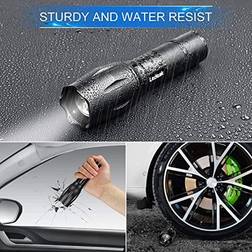 Ledeak Cree XML L2 LED Torch,1200 Lumens Adjustable Focus LED Flashlight 5 Modes Rainproof Handheld Torch Light for Indoor and Outdoor Hiking,Cycling,Camping