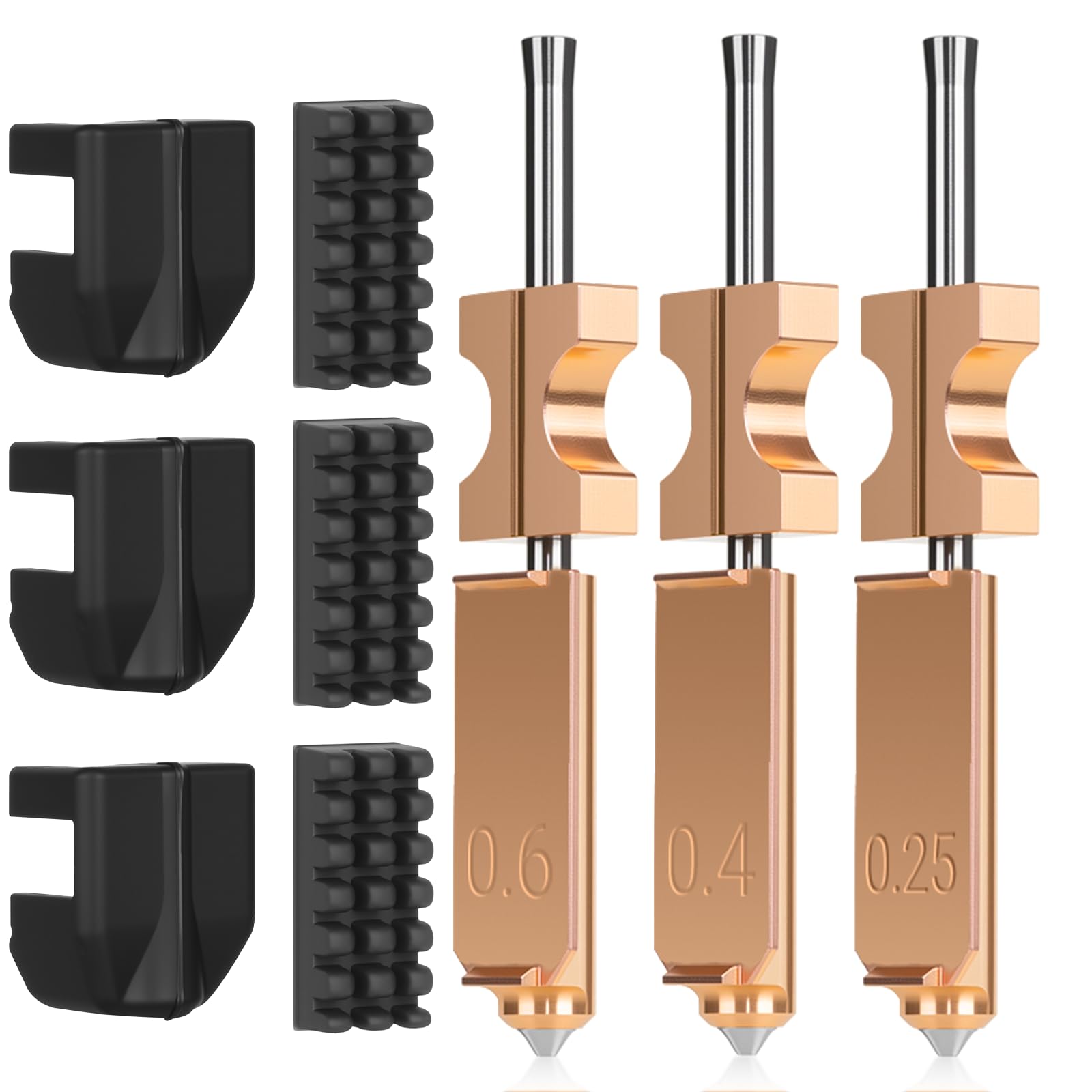 Upgraded Quick-Swap Nozzle Compatible with Flashforge AD5X 3D Printer, Detachable Rapid Heating 3D Printer Nozzle Support High Flow Printing -0.25mm+0.4mm+0.6mm-picture-12