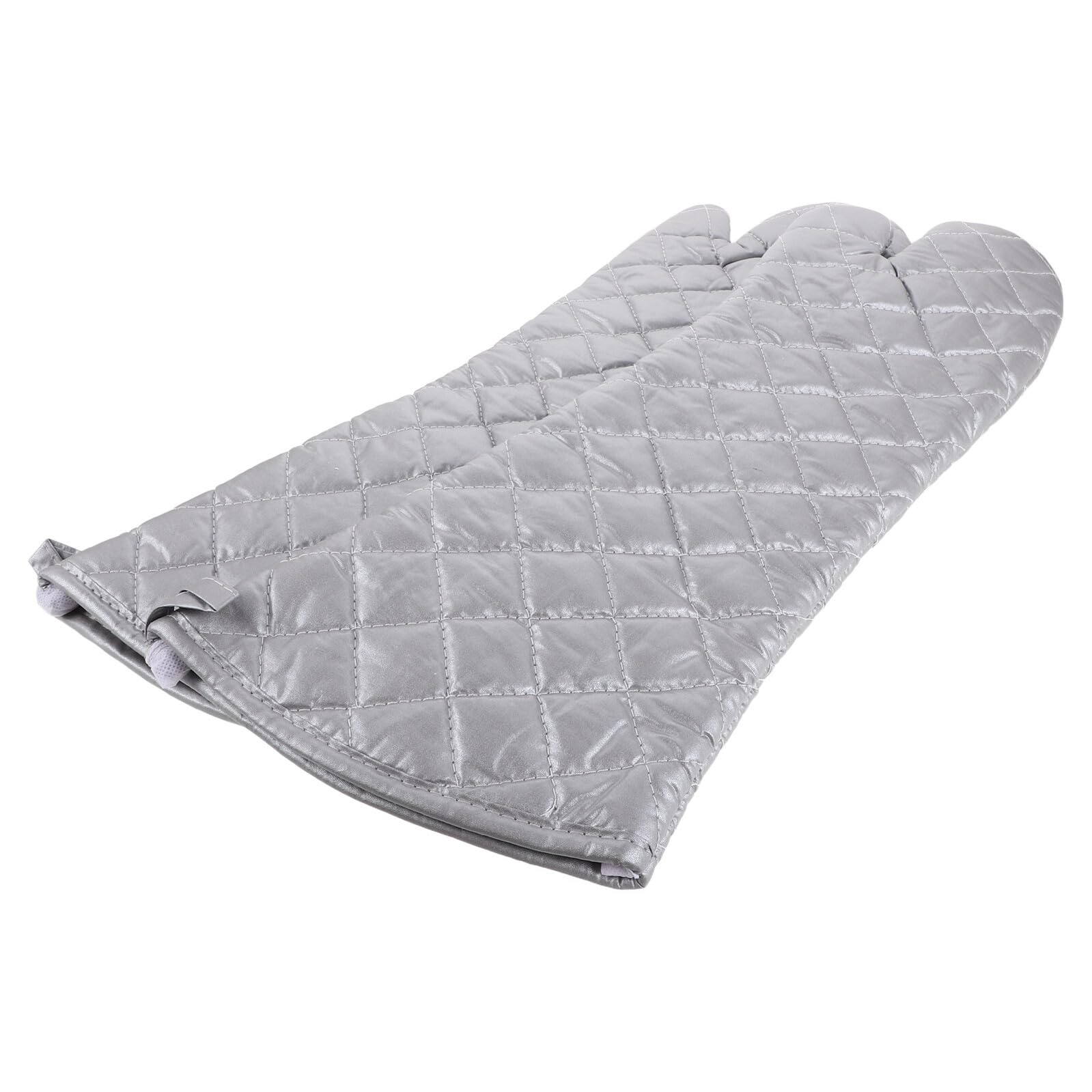 Generic Guanti da Cucina Resistenti al Calore in Cotone Poliestere Argento, Guanti Forno Multifunzionali per Forno Microonde e Stufa, Protezione Alta Temperatura per Cuochi e Barbecue