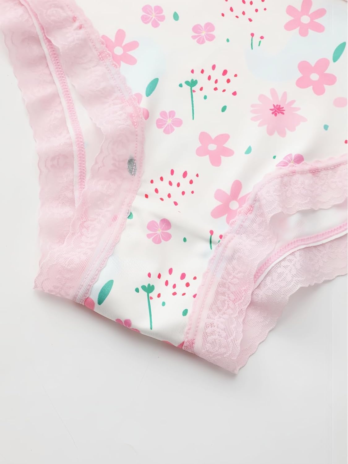 Morvia 10-Pack Women's Floral Print Romantic Lace-Trimmed Hipster Panties Breathable Landies Underwear Panty Set - Image 9