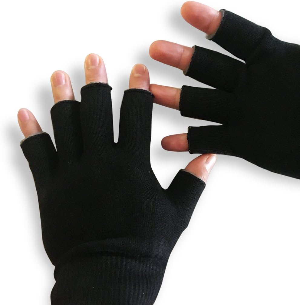 Large Moisturizing Gloves Men & Women- Reusable Black Touch Screen Moisturizing Gloves