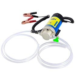 AIGMISON 12V 100W Engine Oil Pump, Electric Oil Change Extractor Pump,Electric Fluid Transfer Pump for Engine Oil, Equipped With 3 Pipes-Low Noise