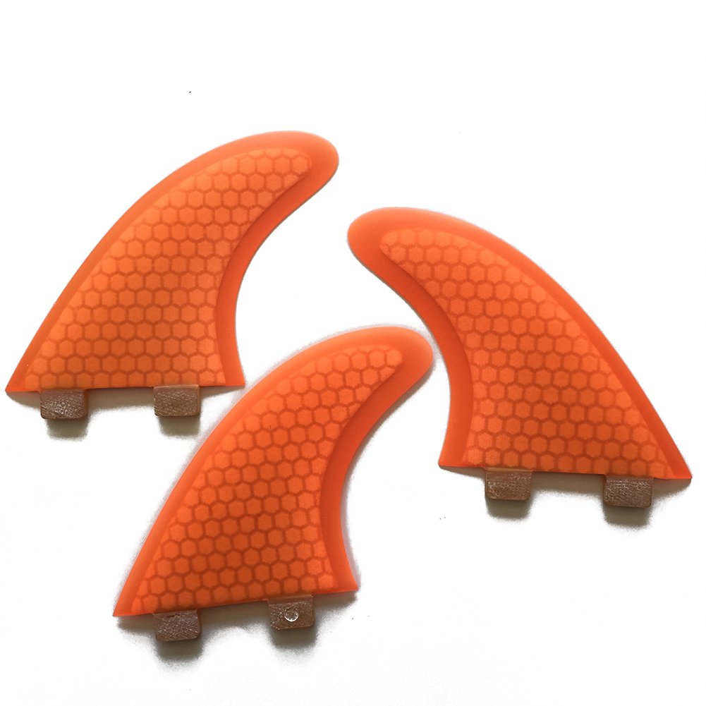 UPSURF Tabla de Surf Tri FCS Aletas Fibra de Vidrio Tabla de Surf Aletas Estilo Tener Panal Surf Cuerpo Bordo Thruster Set