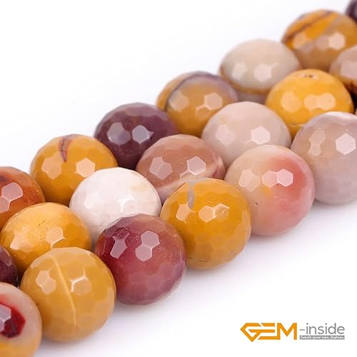 Miniatura 499 de GEM-Inside Red Orange Carnelian Gemstone Loose Beads Natural Energy Power Beads for Jewelry Making Round Faceted 8mm 15