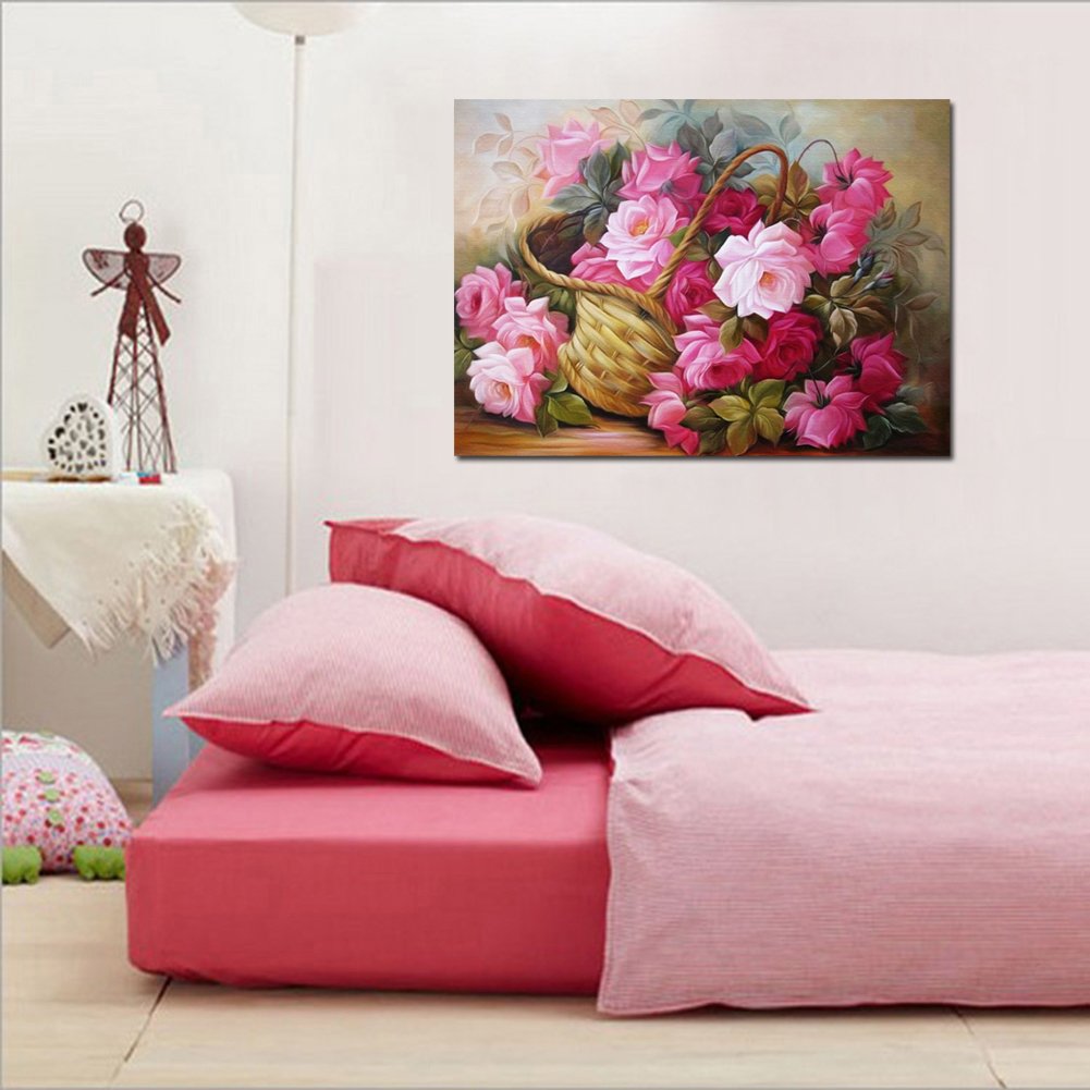 Zibuyu Flower Basket 5D Diamond Painting DIY Rhinestone Embroidery