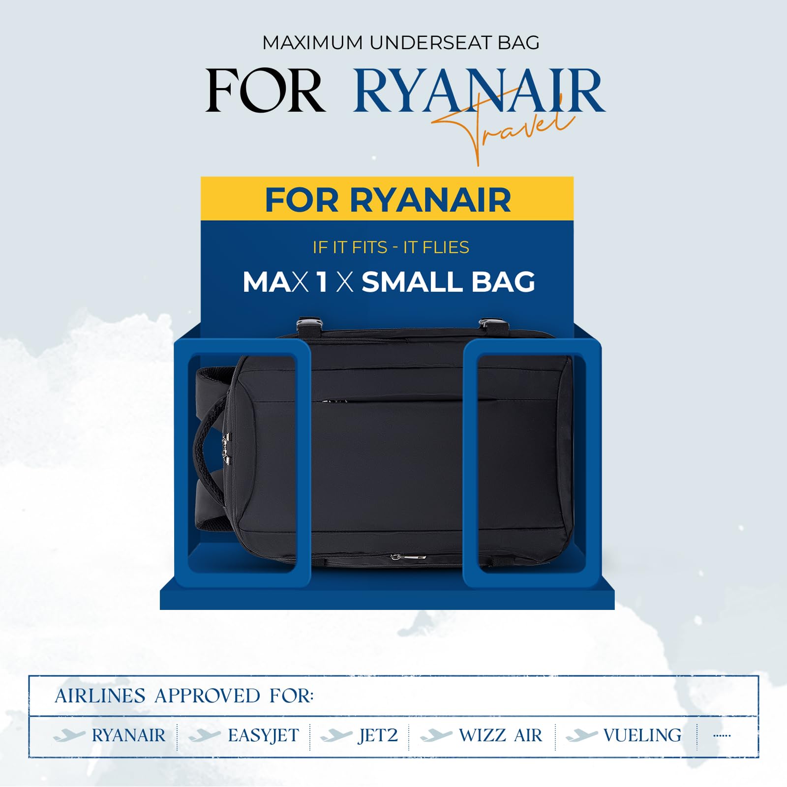 VMIKIV Bagaż podręczny plecak 40 x 30 x 15 Ryanair plecak bagaż podręczny