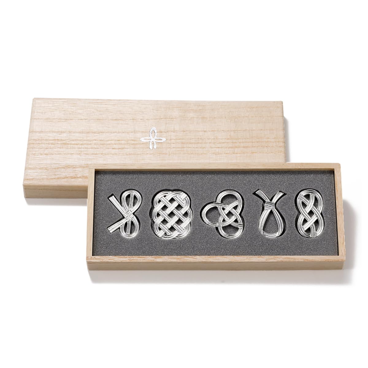 Nousaku 100% Tin Chopstick Rest Set of 5 Knot Takaoka Craft Japan