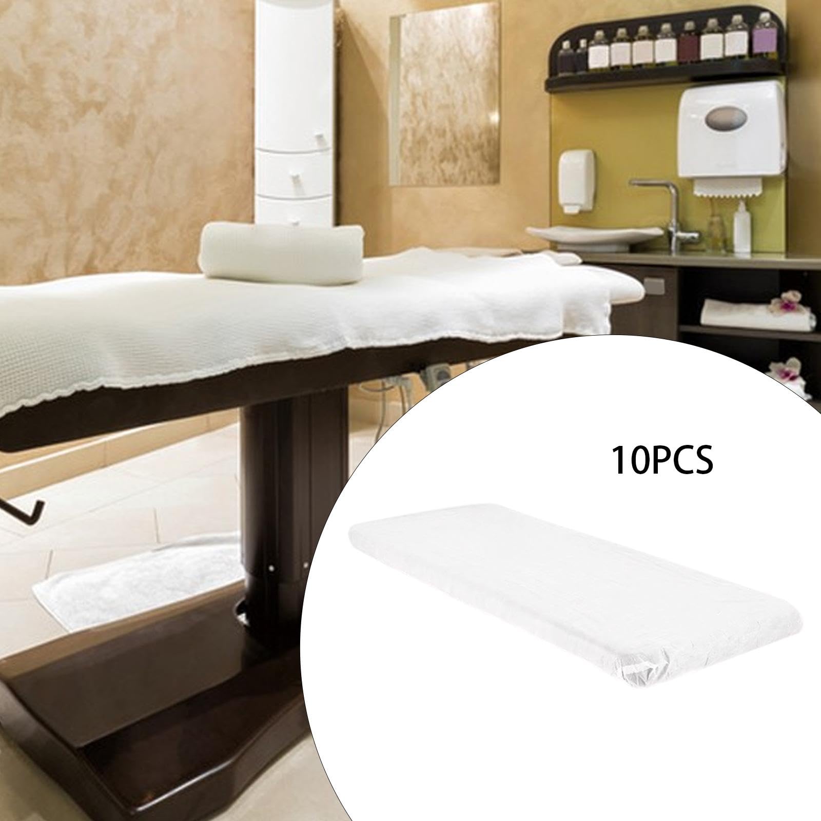 10 Sábanas Desechables para Camillas de Masaje, Fundas para Camas de Spa, Suministros No Tejidos para Hoteles, 220 X 235 Cm