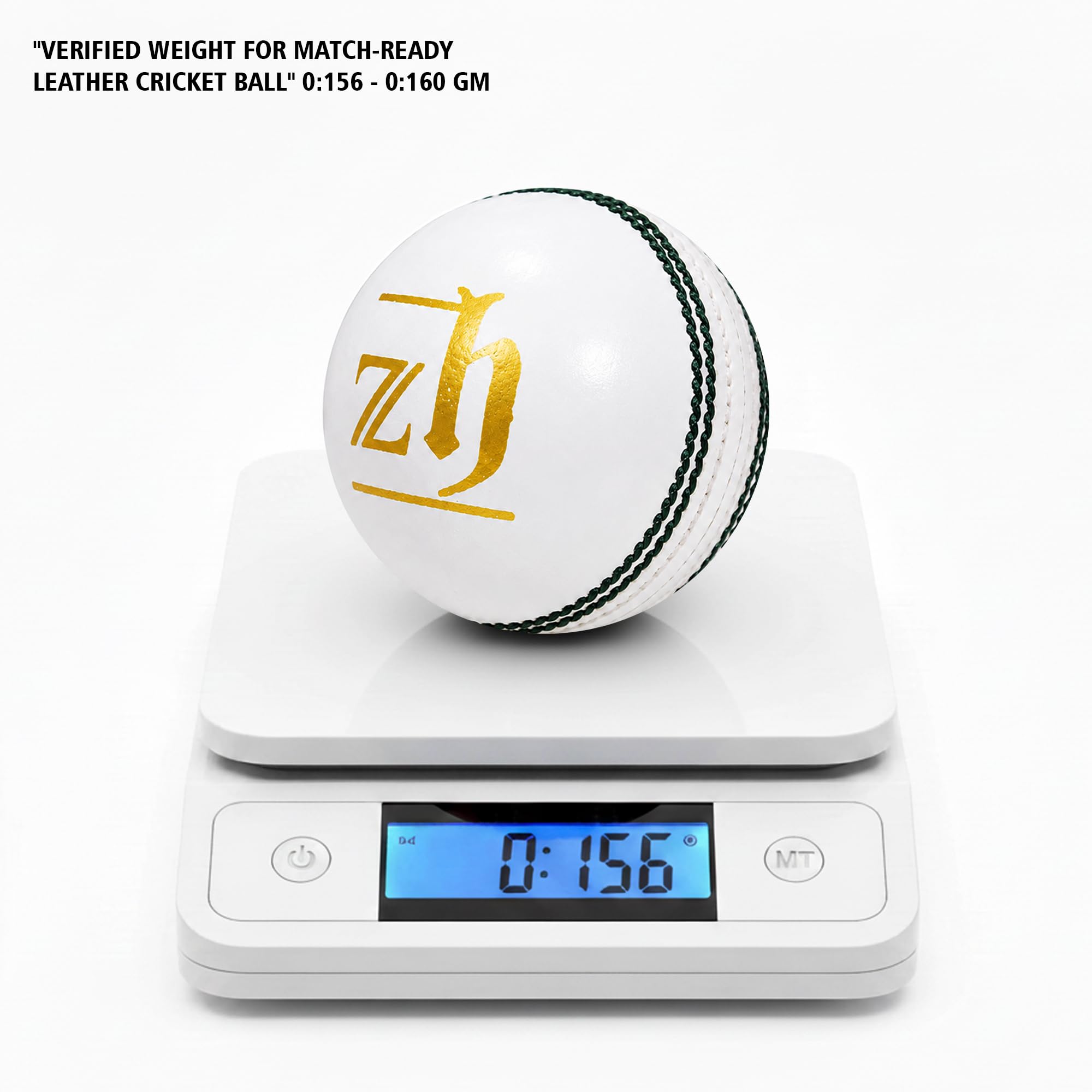 Zhoosh White Leather Cricket Ball | Premium Hand-Stitched Match & Practice Ball | Genuine Leather Cricket Ball for Club, Academy & Tournament Play | Durable White Cricket Ball (6) 4