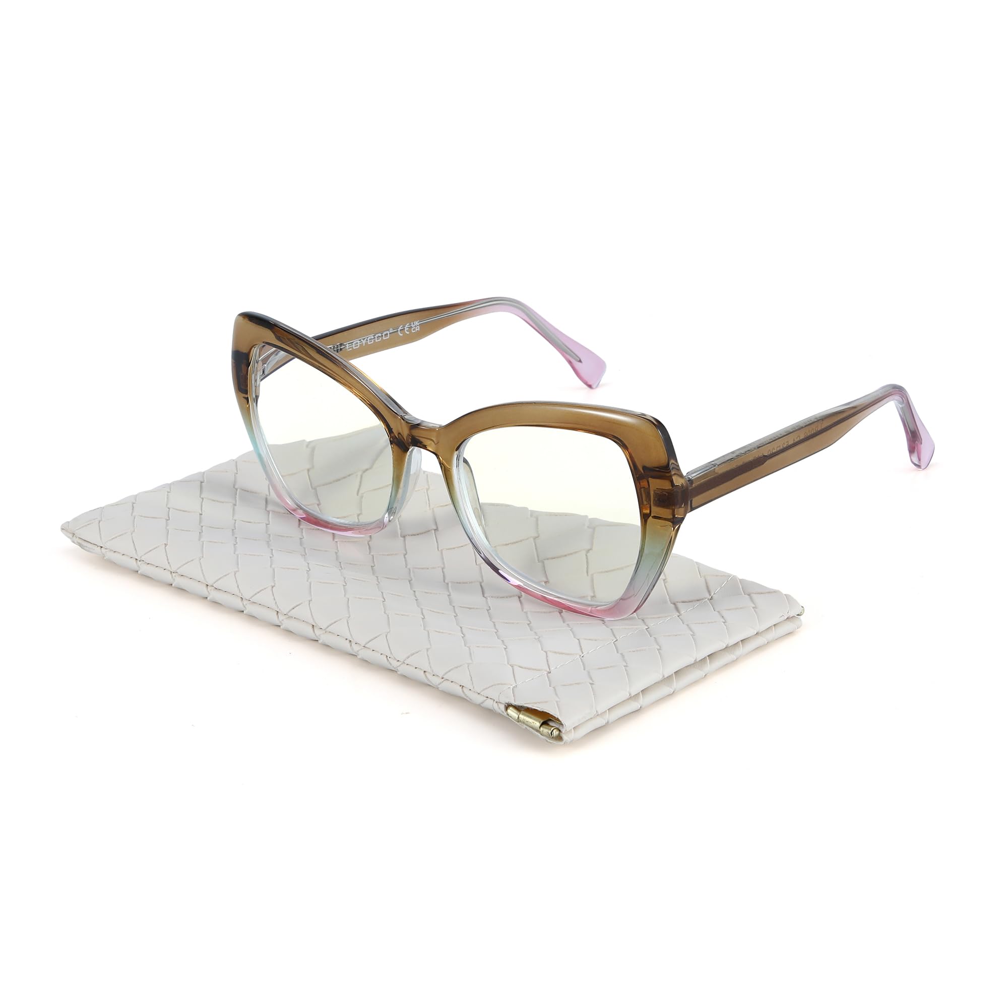 Loycco 1/2/4/5 Pack Computer Reading Glasses Blue Light Blocking Readers Spring Hinge for Women Men