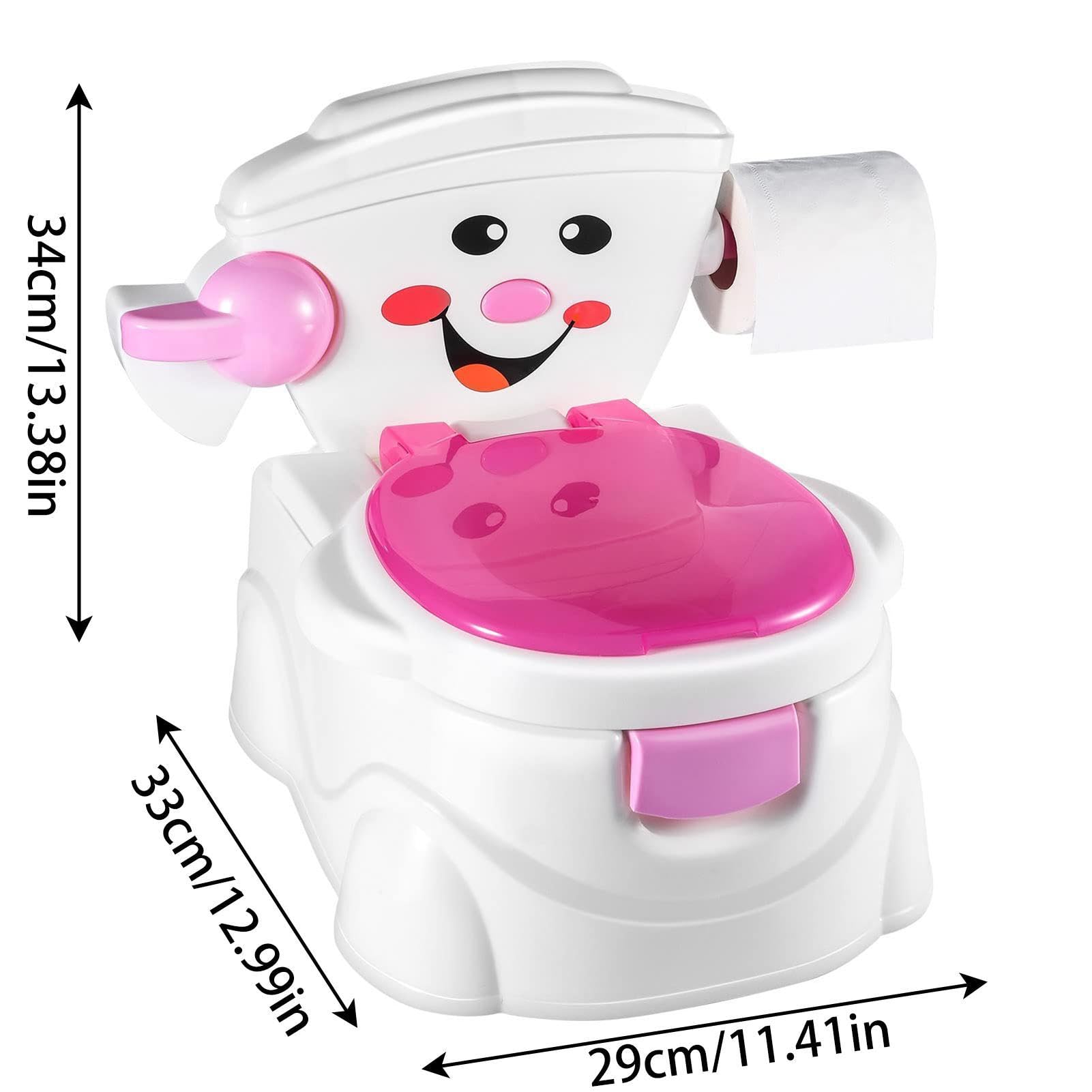 Töpfchen-Trainer-Toilette | Spritzwassergeschützte | Töpfchentrainingstoilette mit Papierstange | Töpfchentrainingssitz für Kleinkinder