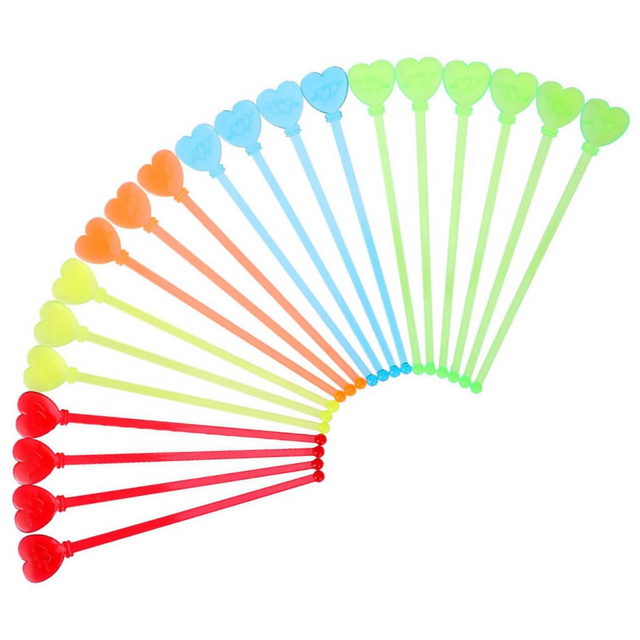 ABOOFAN 80Pcs Creative Acrylic Swizzle Sticks Stirring Sticks for Cocktails Drinks Unique Heart Shape Design for Parties Events Safe for Home Bar Use