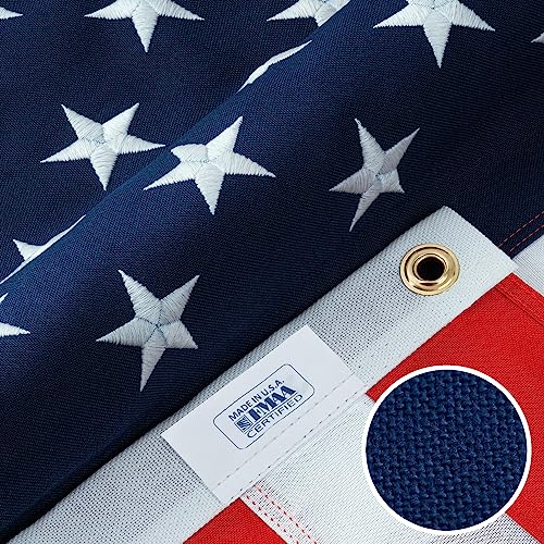 American Flags for Outside 6X10-100% MADE IN THE USA - Indestructible Heavy Duty Spun Polyester US Flag flags 6X10 outdoor-United States Flags Sewn Stripes and Embroidered Stars - FMAA Certified by Rushmore Rose USA - Used condition - US$61.63