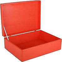 Vista 11 de Caja de almacenamiento grande de madera blanca con tapa con bisagras 30 x 20 x 14 cm (+-1.27 cm) Caja de regalo para herramientas, juguetes