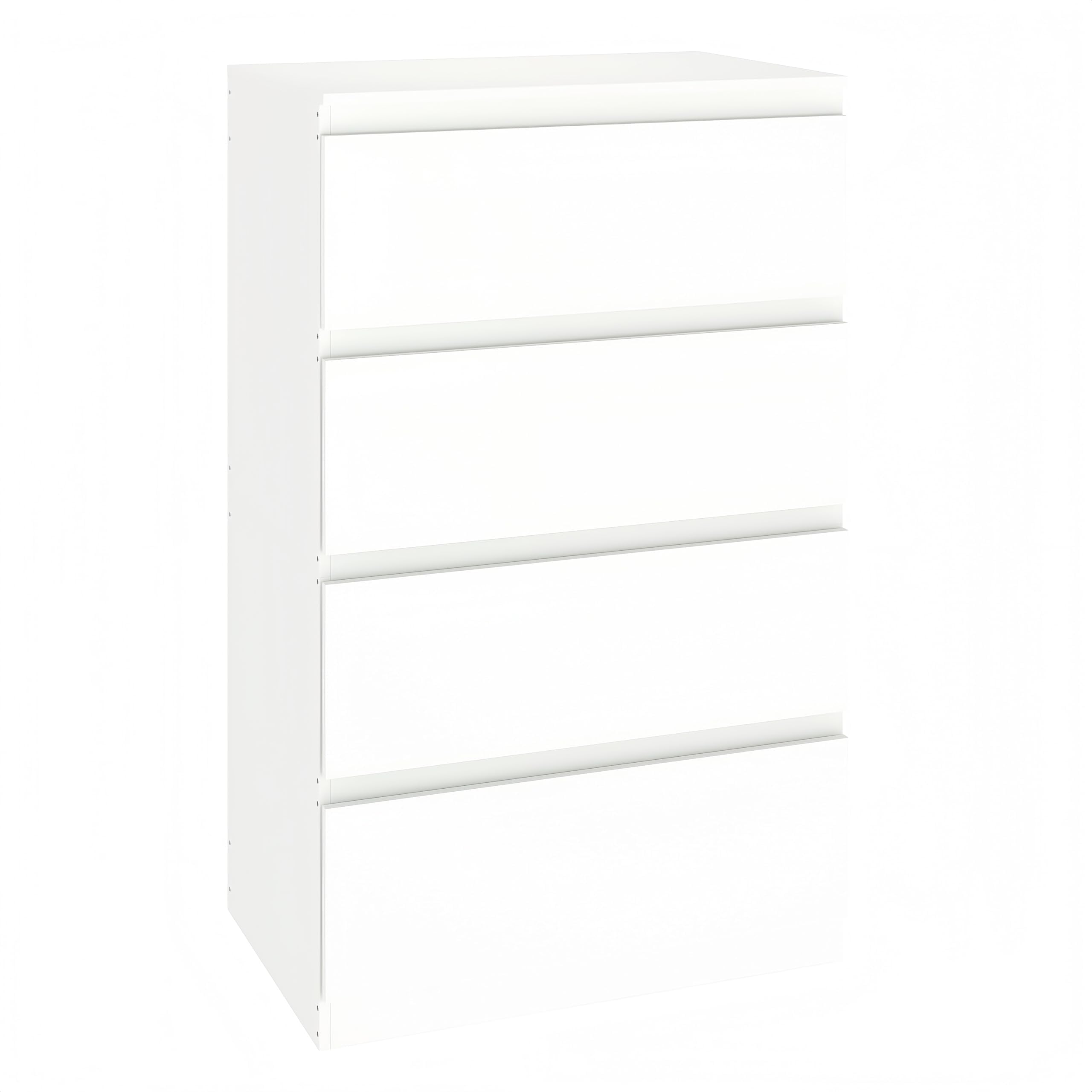 Kommode mit 4 Schubladen,Sideboard,Nachttisch,Beistelltisch,Modern Schmale Komode Weiß MDF Holz für Schlafzimmer Wohnzimmer Kinderzimmer Flur Badezimmer und Büro,60 x 40 x 98 cm