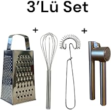 IKEA 3'l  Mutfak Gere leri Seti,  elik  rp c , Rende ve Sar msak Ezici