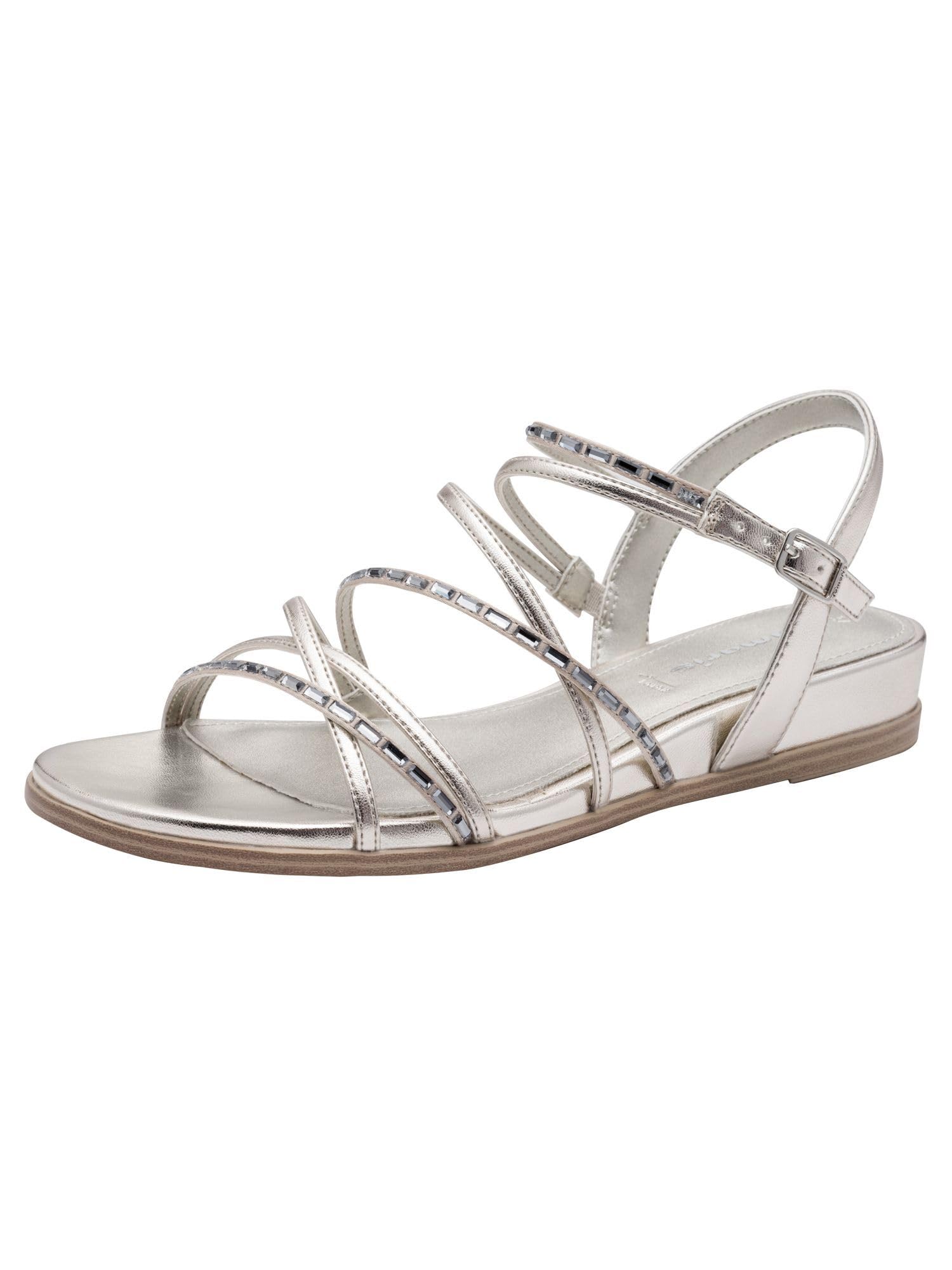Tamaris Women’s sandal flat metallic 5 UK