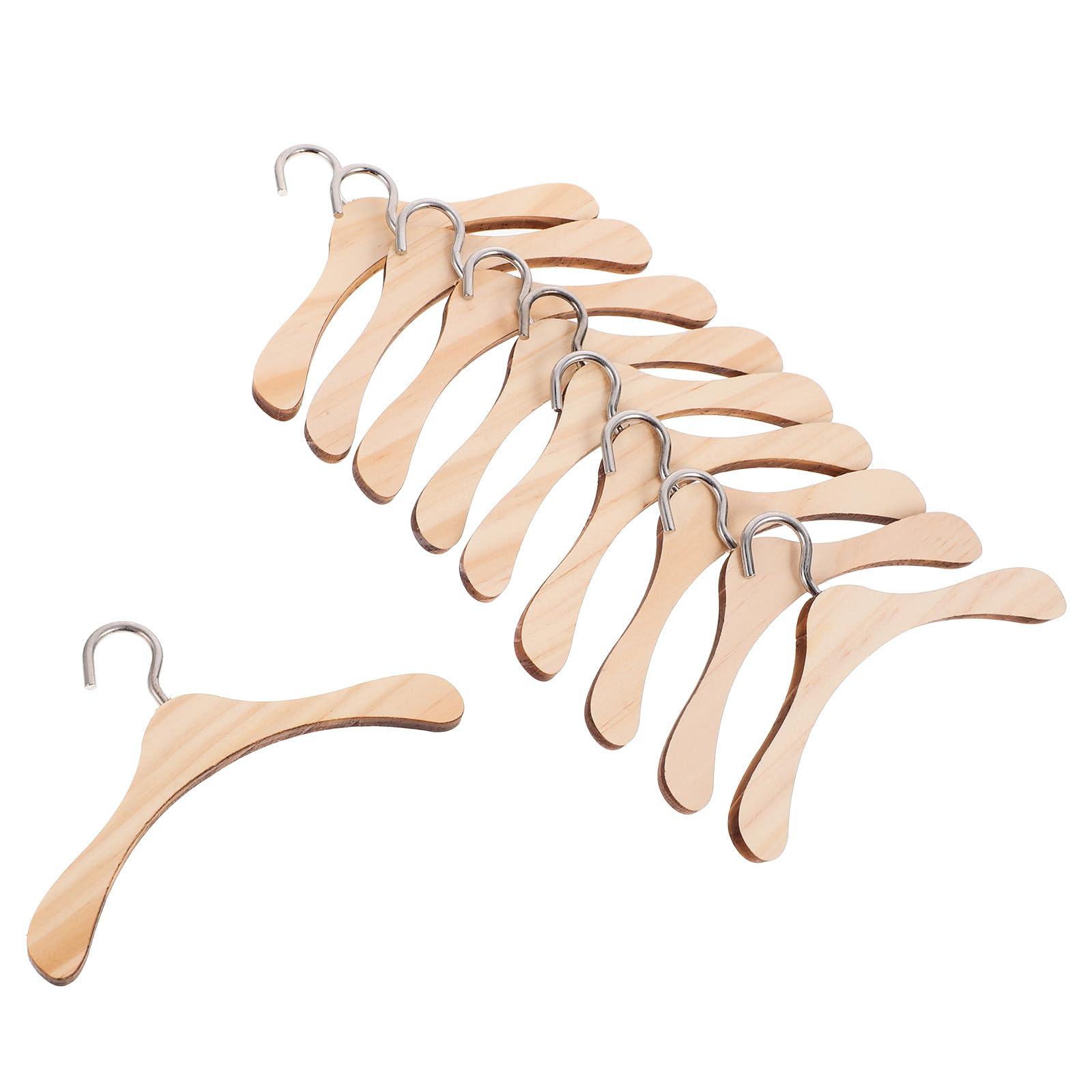 Doll Clothes Closet With 10 Hangers & Rod- Stackable Organizer Cabinet