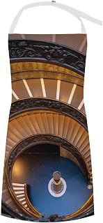 Italy Rome1 Vatican Stairs Fashion Aprons Pockets Adjustable Bib for Home Kitchen Cooking Baking Gardening