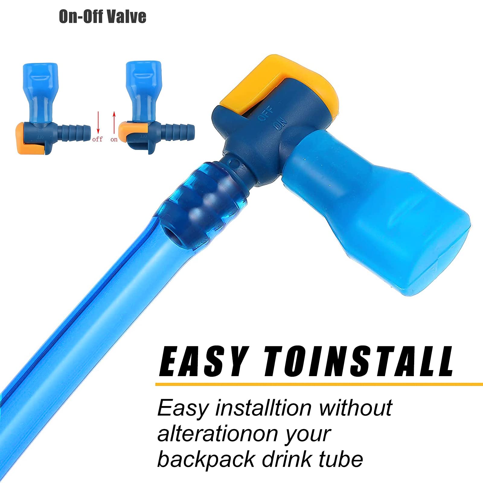 Bite Valve, 6 boccaglio in silicone con 1 tubo, per alpinismo, campeggio, attività all'aperto e serbatoio
