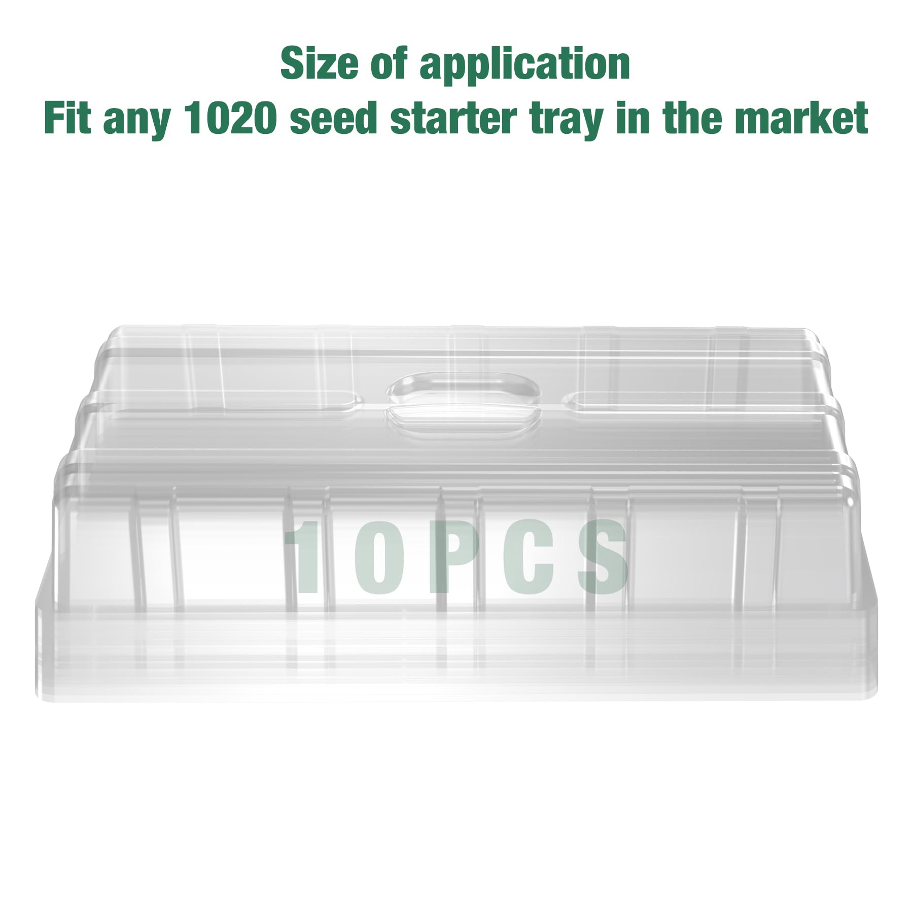 MIXC Lot de 10 dômes d'humidité extra résistants de 9,1 cm, transparents pour démarrage de semences 1020, pour humidifier et isoler pour la germination en serre et la culture du jardin