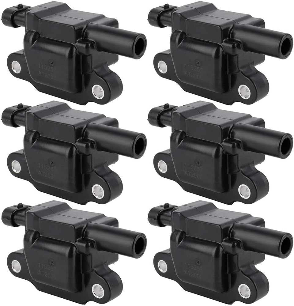 6PCS Ignition Coils Compatible with for Chevy Silverado 1500 4.3L 2014-2018 for Chevy Corvette 6.2L 2014-2018 for GMC Sierra 1500 5.3L 2014-2018 Replacement for UF743 12619161