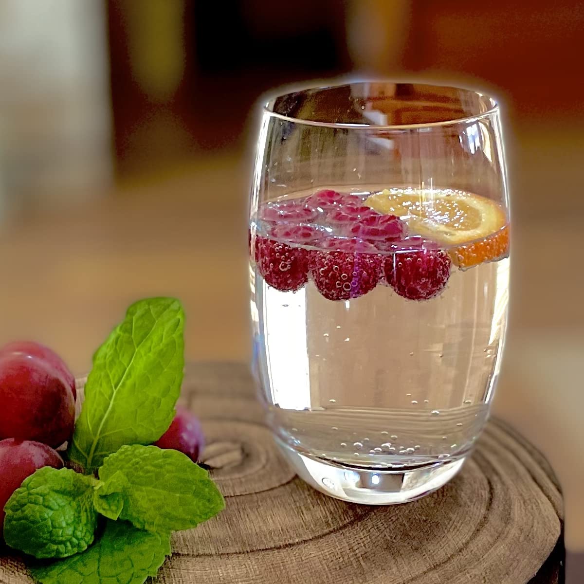 Set di 12 Bicchieri Elite - Capacità 360 ml - Bicchieri per Acqua e Bevande Fredde - Vetro di Cristallo Antiossidante - Forma a Barilotto - Lavabili in Lavastoviglie