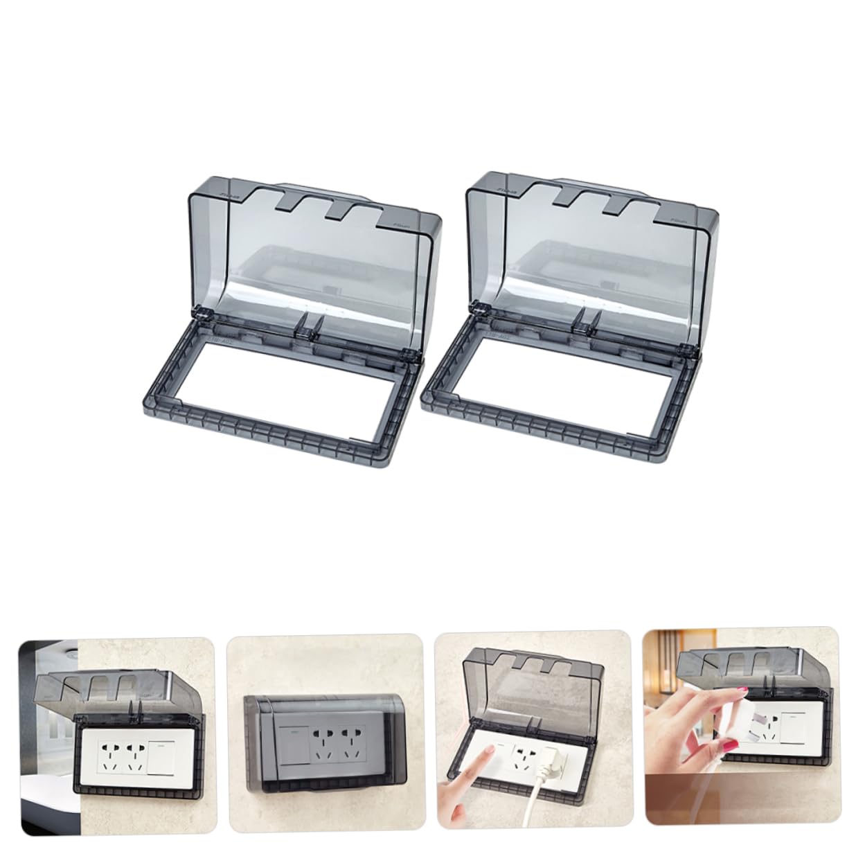 10piezas Caja Protectora De Enchufe Para Baño Cubierta De Para Húmedos Instalación Material Resistente