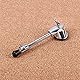 Alnicov Drum Zubehör Drum Kit Drum Leg Eisen Galvanisiert Silber Bottom Drum Support Leg