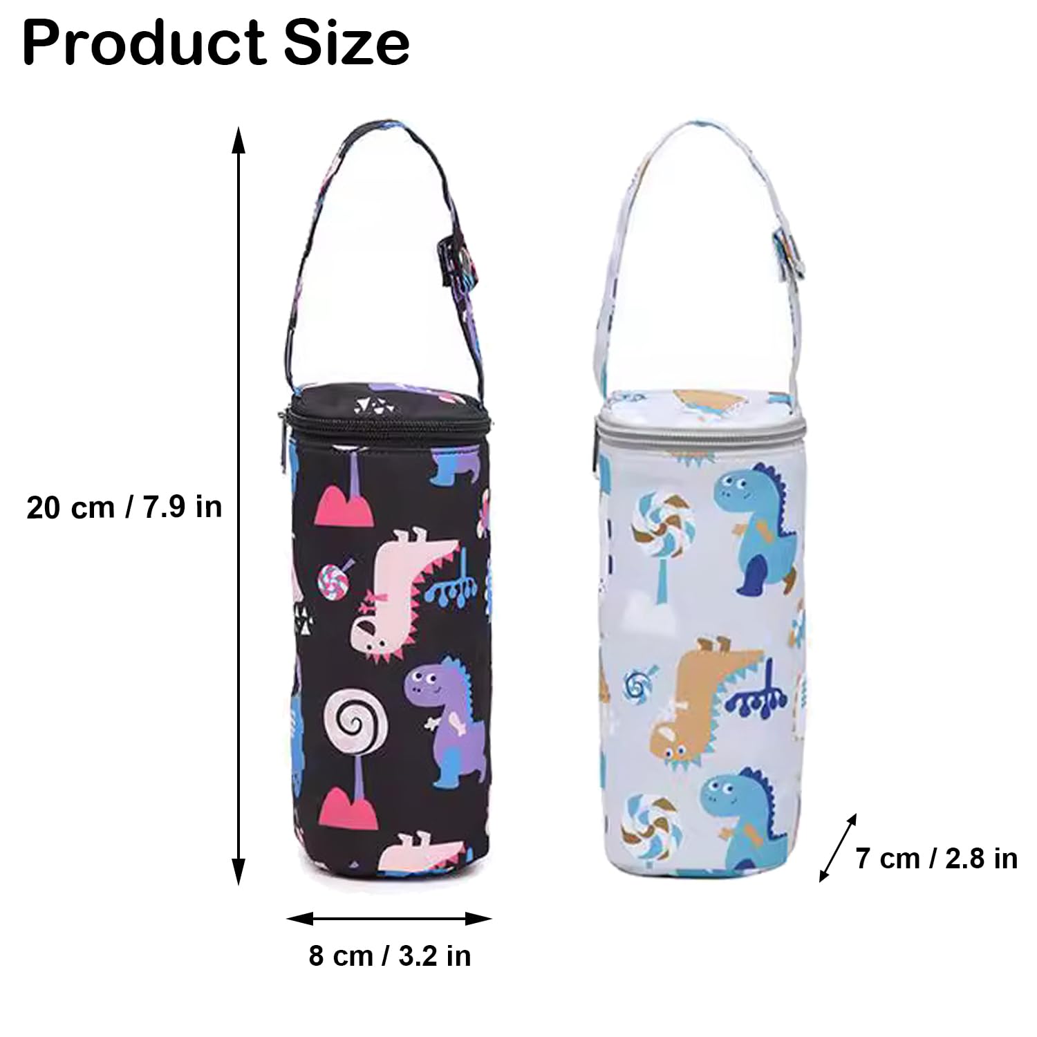 2 Pezzi Borsa Isolante per biberon, Sacchetti Termici, Borsa Termica Da Appendere, Lungo Isolamento, per Passeggini, Compatibile Con Molti Biberon