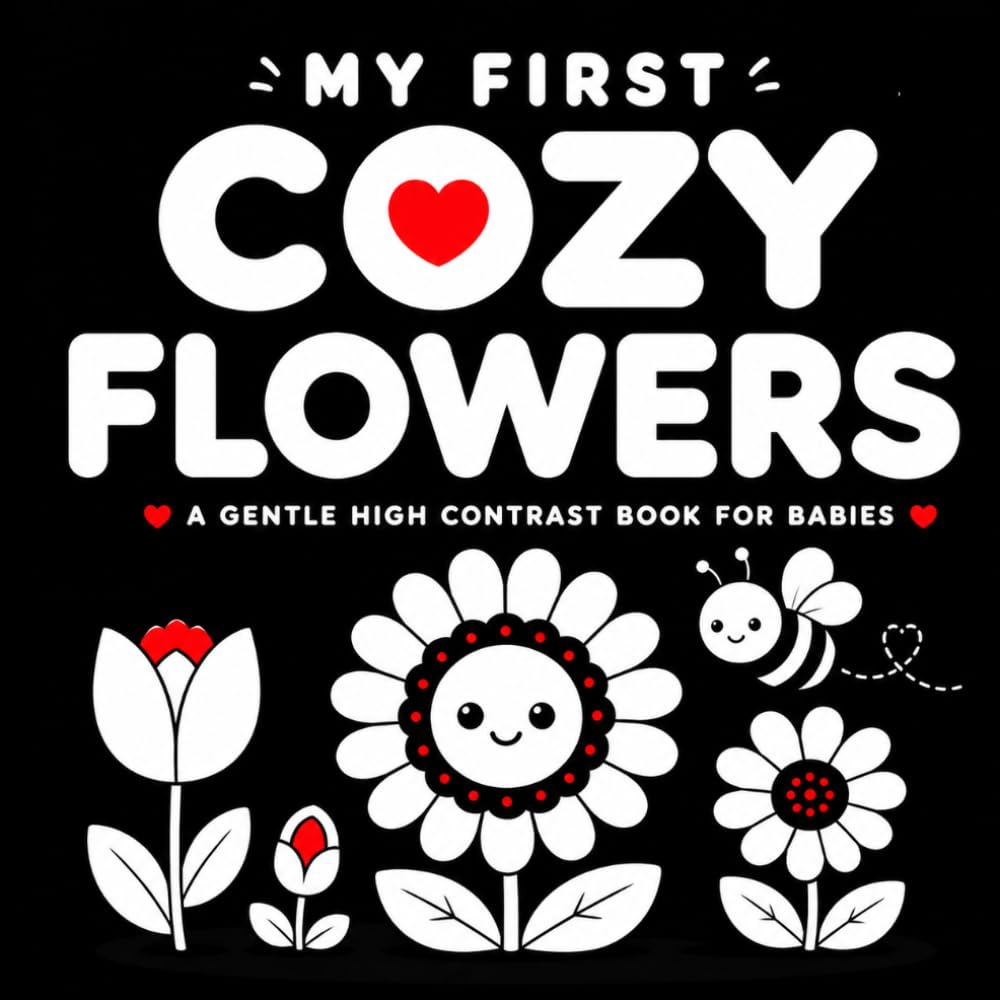 My First Cozy Flowers: A Gentle High Contrast Book for Babies