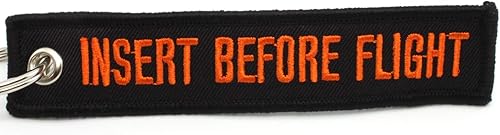 Miniatura 2 de Rotary13B1 Llavero Insertar Antes del Vuelo - NegroNaranja