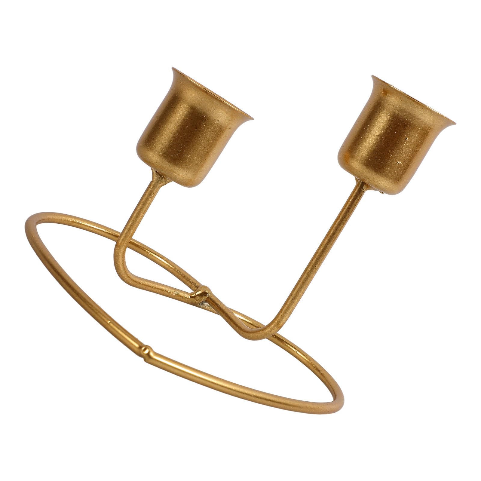 Beaupretty 5 Pezzi Portacandele da Tavolo in Ferro Oro, Stile Vintage