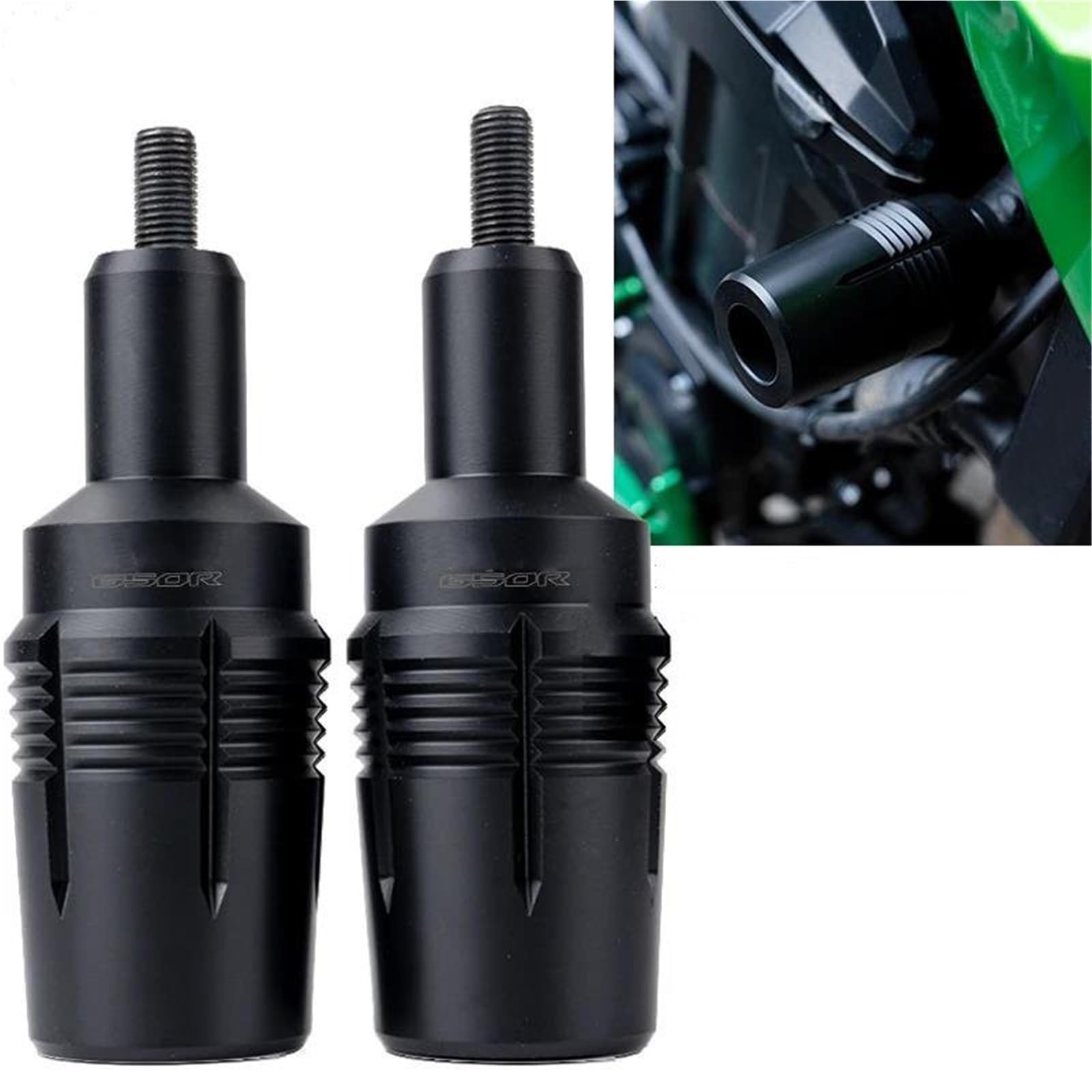 Protector De Choque Deslizadores De Chasis para Motocicleta, Protección contra Caídas Y Choques para para CB 500X, 500F, para CB 650R, para CBR 650R 650F(Negro 3)