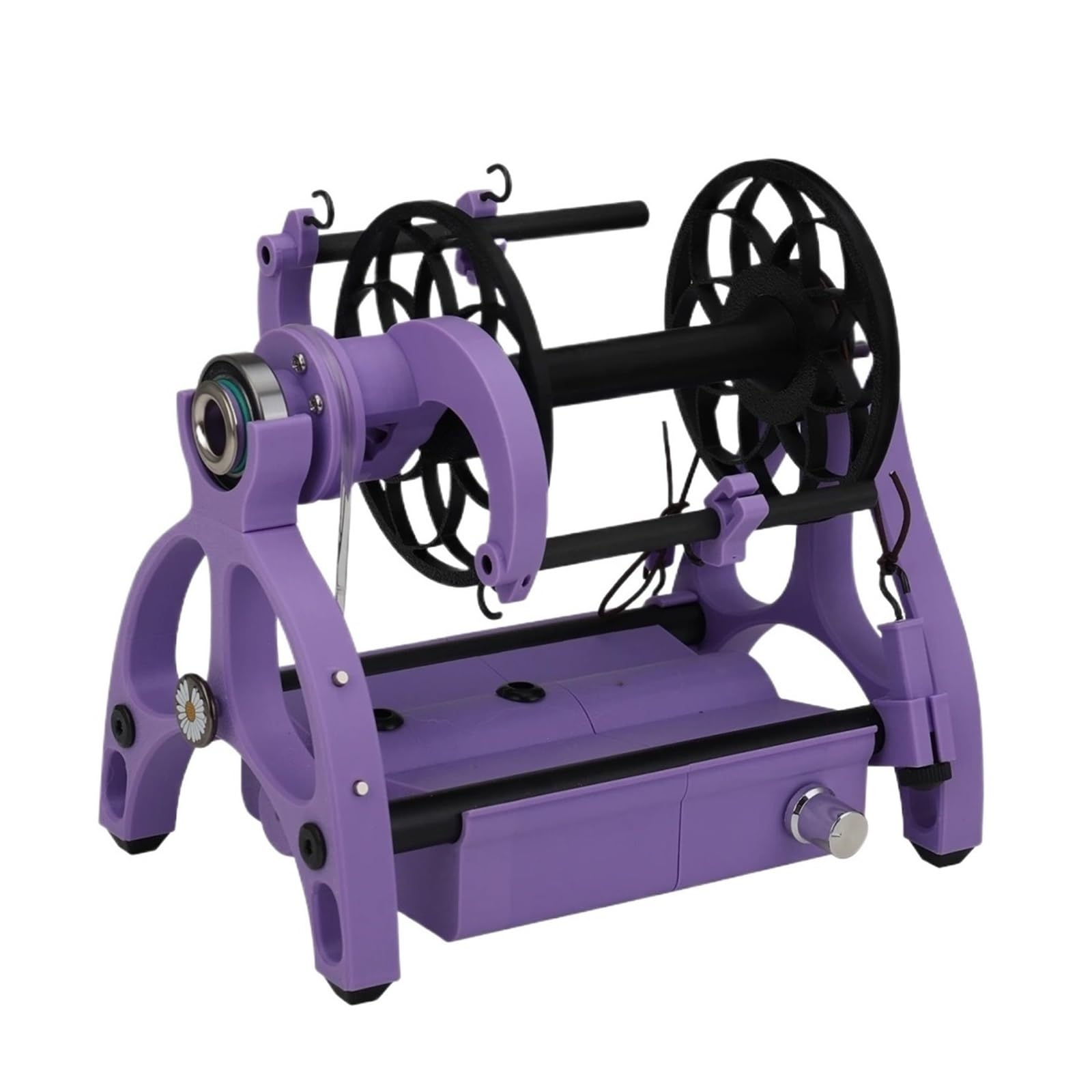 12V Elektryczny Mini Kołowrotek Do Użytku Domowego Z Swobodną Regulacją Prędkości Przędzenia Wełnianego Wirowanie Z Dużą PręDkośCią(Purple)