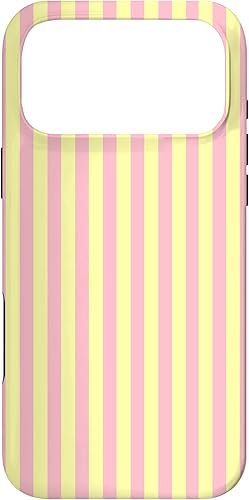 Miniatura 21 de Funda para iPhone 13 con rayas verticales de color amarillo pastel y rosa