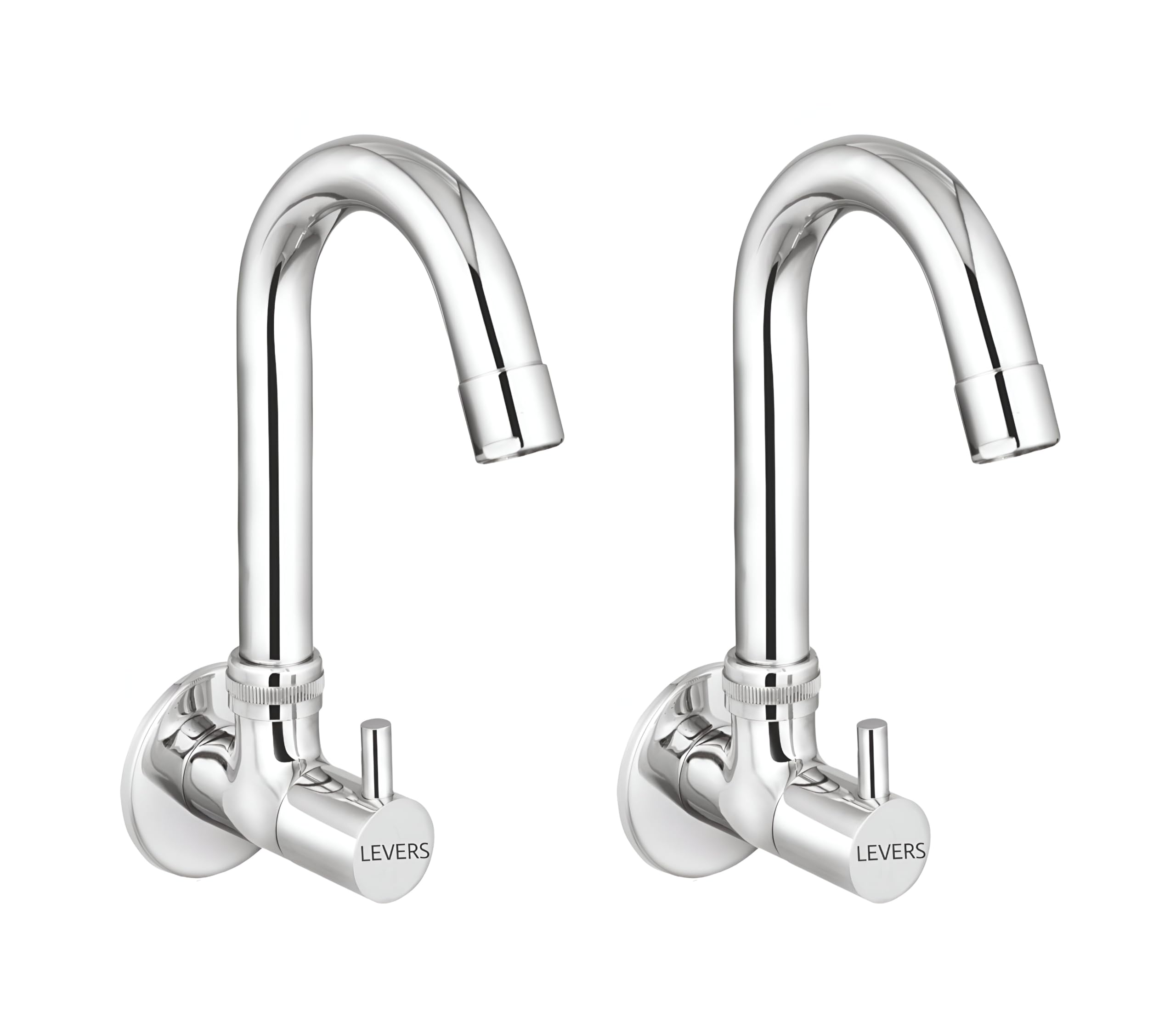 LEVERS Turbo T-090909 Kitchen Sink Tap for Kitchen Sink/Kitchen Basin/Home, Features:- Wall Mounted, 360 Degree Rotating Spout, Quarter Turn &Foam Flow (with Wall Flange & Teflon Tape) (Pack of 2)) (B0CFYC34K4) Amazon Price History, Amazon Price Tracker