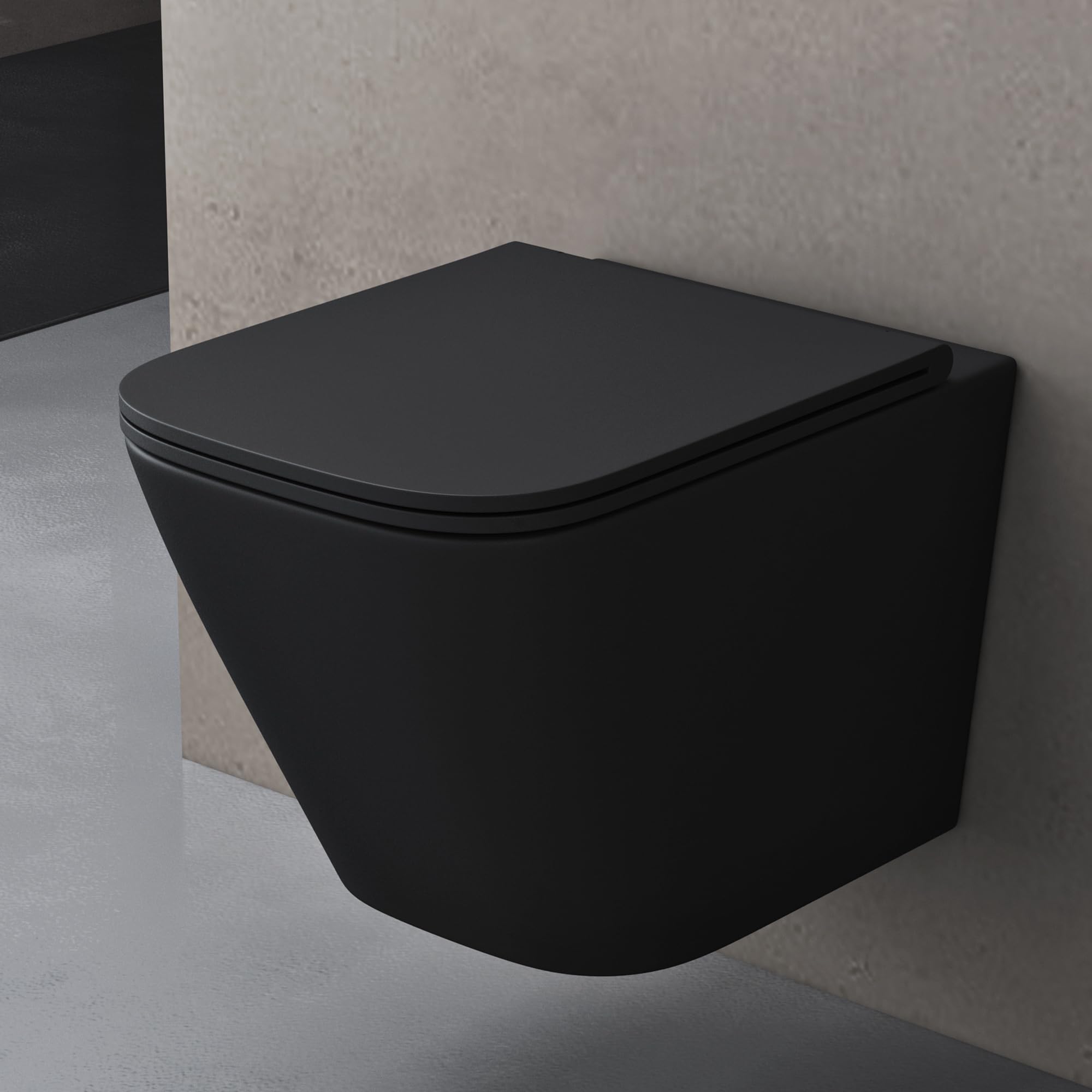 doporro WC Sospeso Filomuro Rimless con Sedile Soft-Close per Bagno