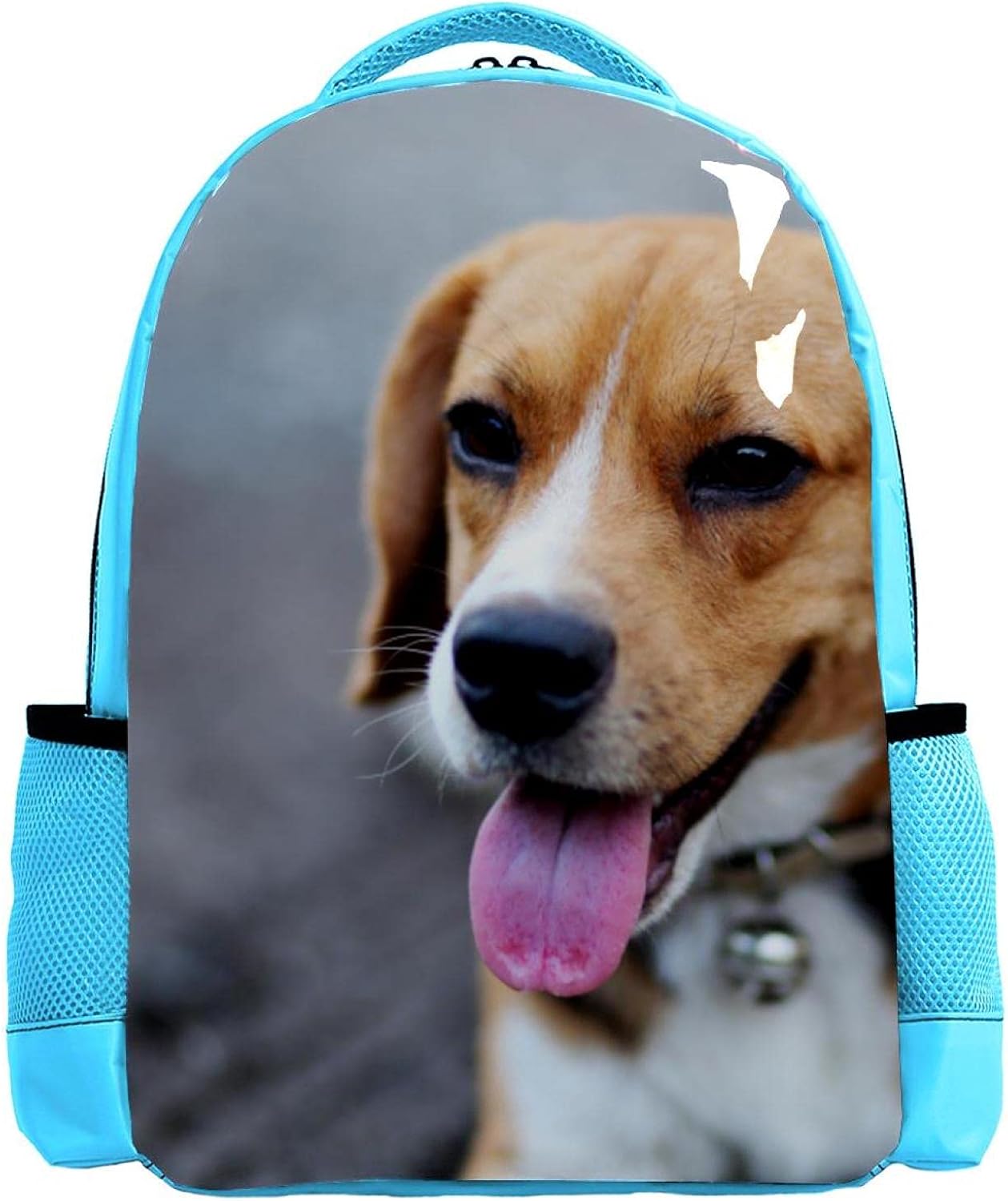 Unisex Backpack Beagle Dog Sits On Road Cute Shoulder Casual Travel