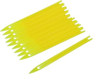 - Lote de 10 unidades, color amarillo de plástico, para reparación de agujas, lanzaderas, lata 2