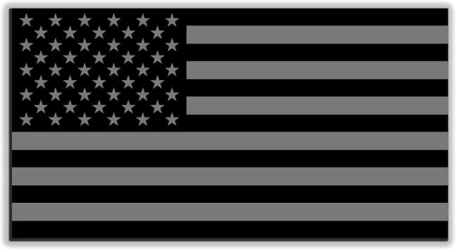 Subdued American Flag Magnet - Black/Gray - Strong USA Magnets for Cars Trucks Automotive Fridge 5" x 3"