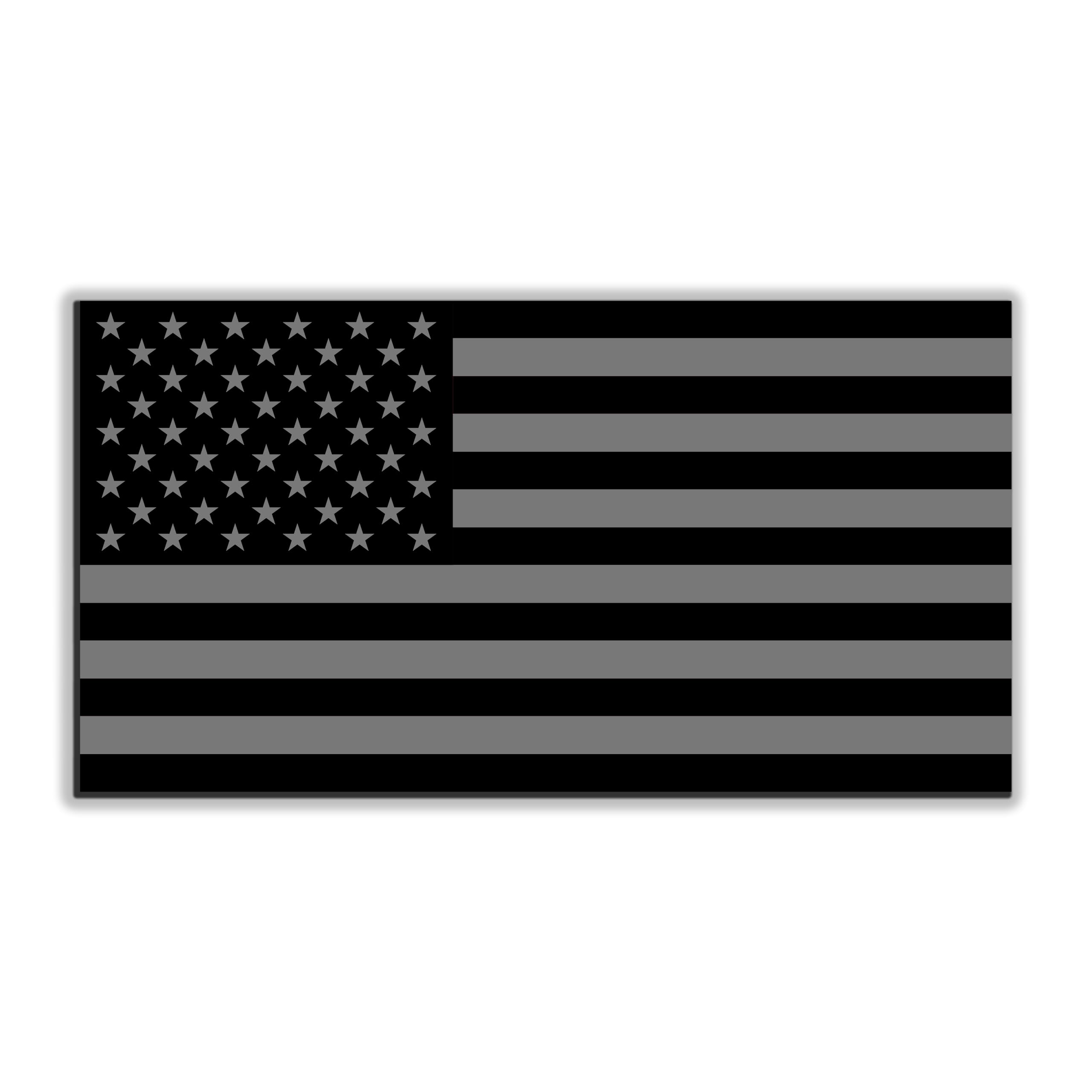 Subdued American Flag Magnet - Black/Gray - Strong USA Magnets for Cars Trucks Automotive Fridge (6" x 3")