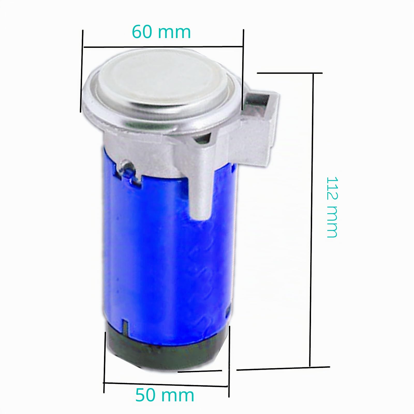 Pompe à air de voiture Compresseur d'air corne 12V Horn Air Pump Pompe à air trompette blue Klaxon pour pompe à air Compresseur de voiture chromé pour 12V Trompette d'air Camion Voitures etc