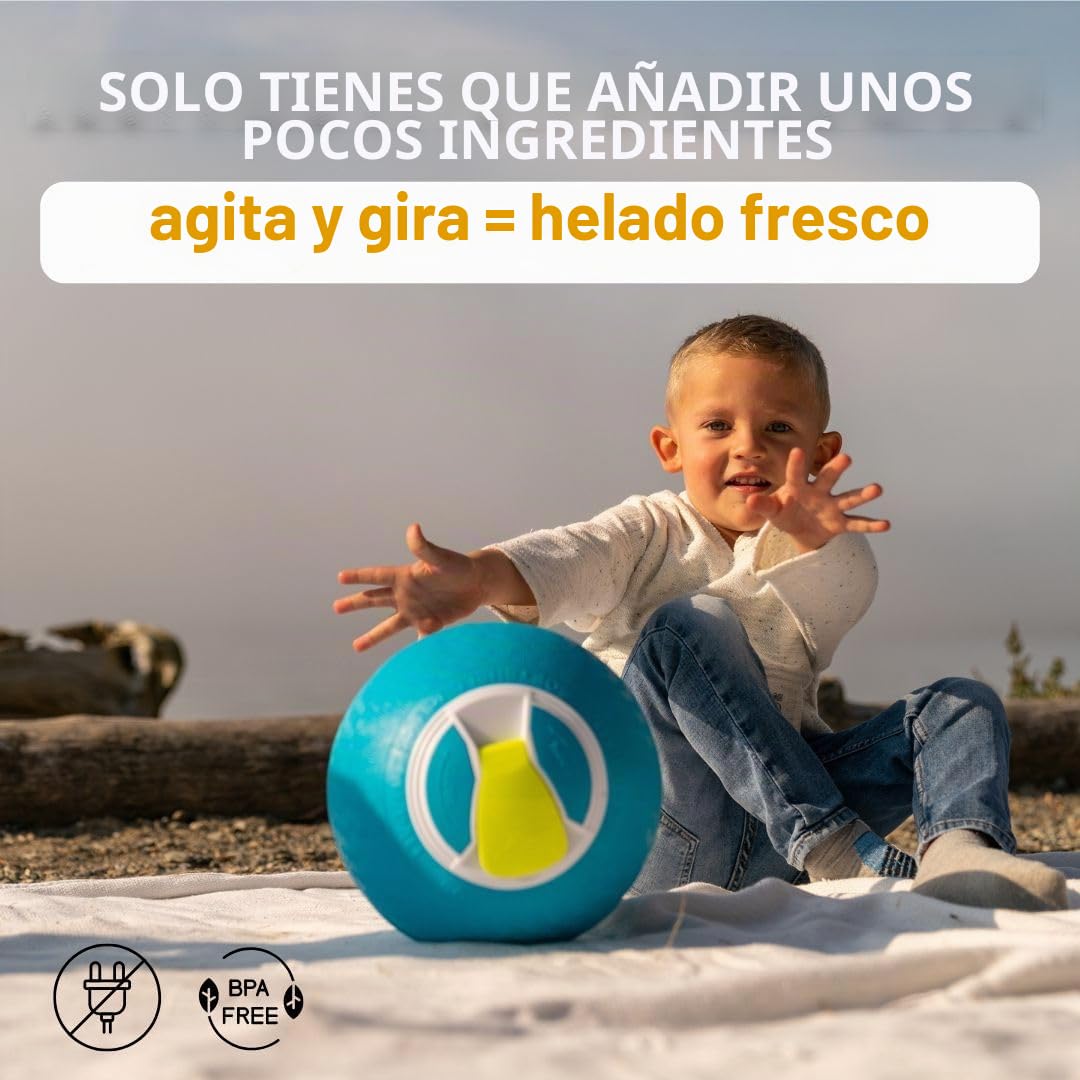 UCO YayLabs - Utensilio para Hacer Helado portátil (0,55 l, Cubierta Suave), Color Azul
