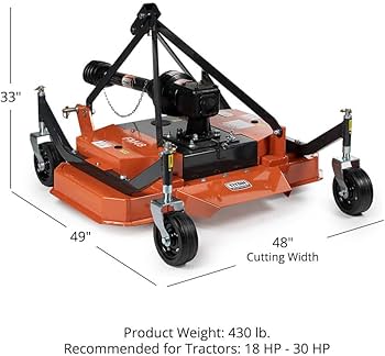Amazon.co.jp: Titan Attachments 3ポイントPTO仕上げ芝刈り機、切断幅