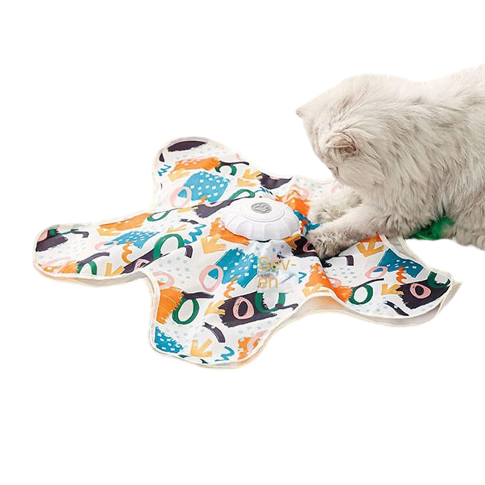 Jouet interactif pour chat automatique rechargeable avec mouvements rotatifs aléatoires