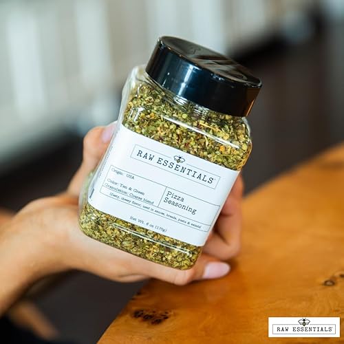 Miniatura 5 de Raw Essentials Condimento para pizza, condimento italiano, mezcla de hierbas con queso, ideal para pizza, pasta y delicias italianas