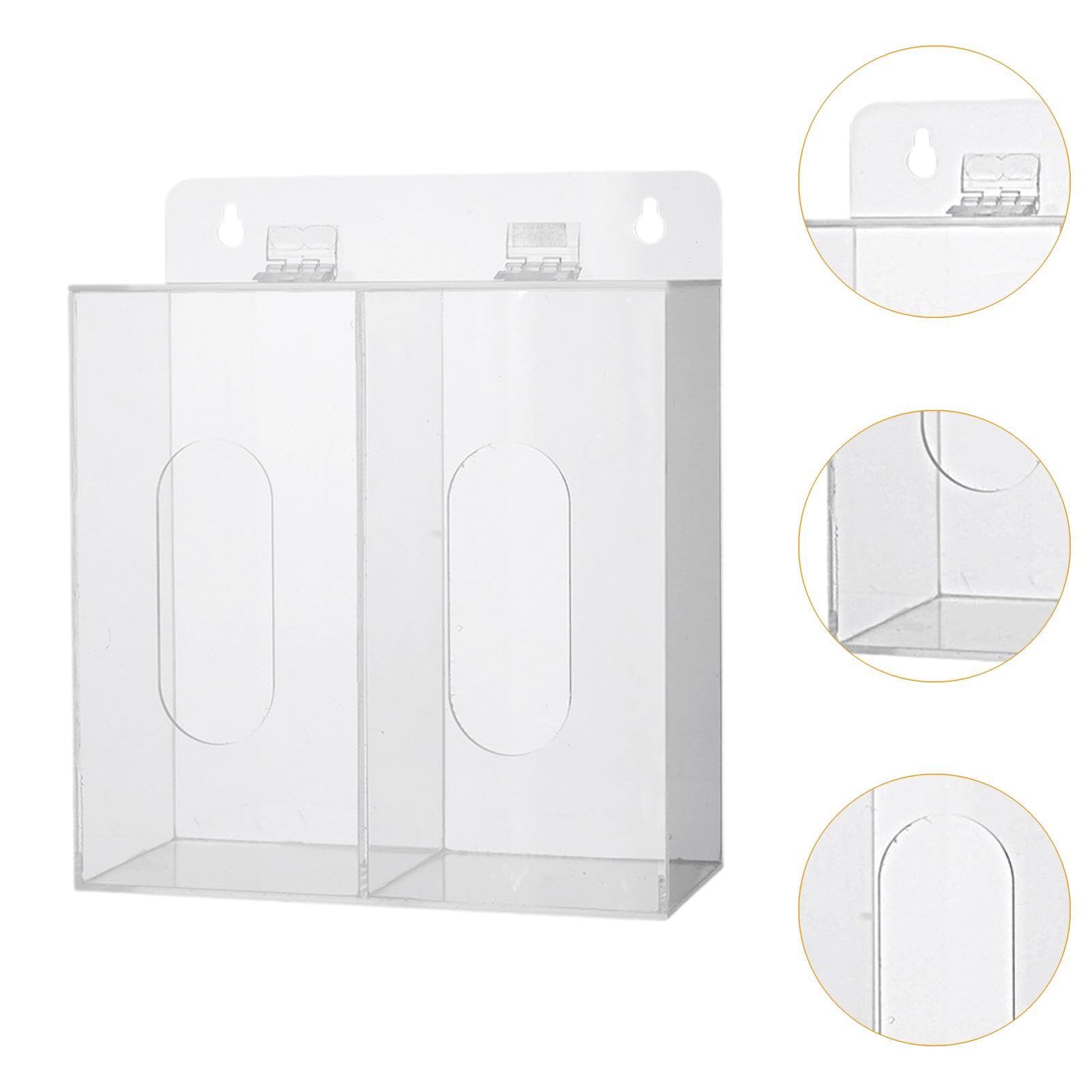 perfk Porta del distributore di Guanti acrilici per distributore di stazioni Trasparenti Parete a Parete per Barba per la Laboratorio